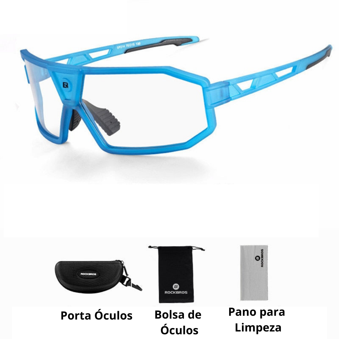 Óculos Ciclismo com Proteção Solar UV 50+400 Masculino Sofisticado/Feminino Elegante RockBros