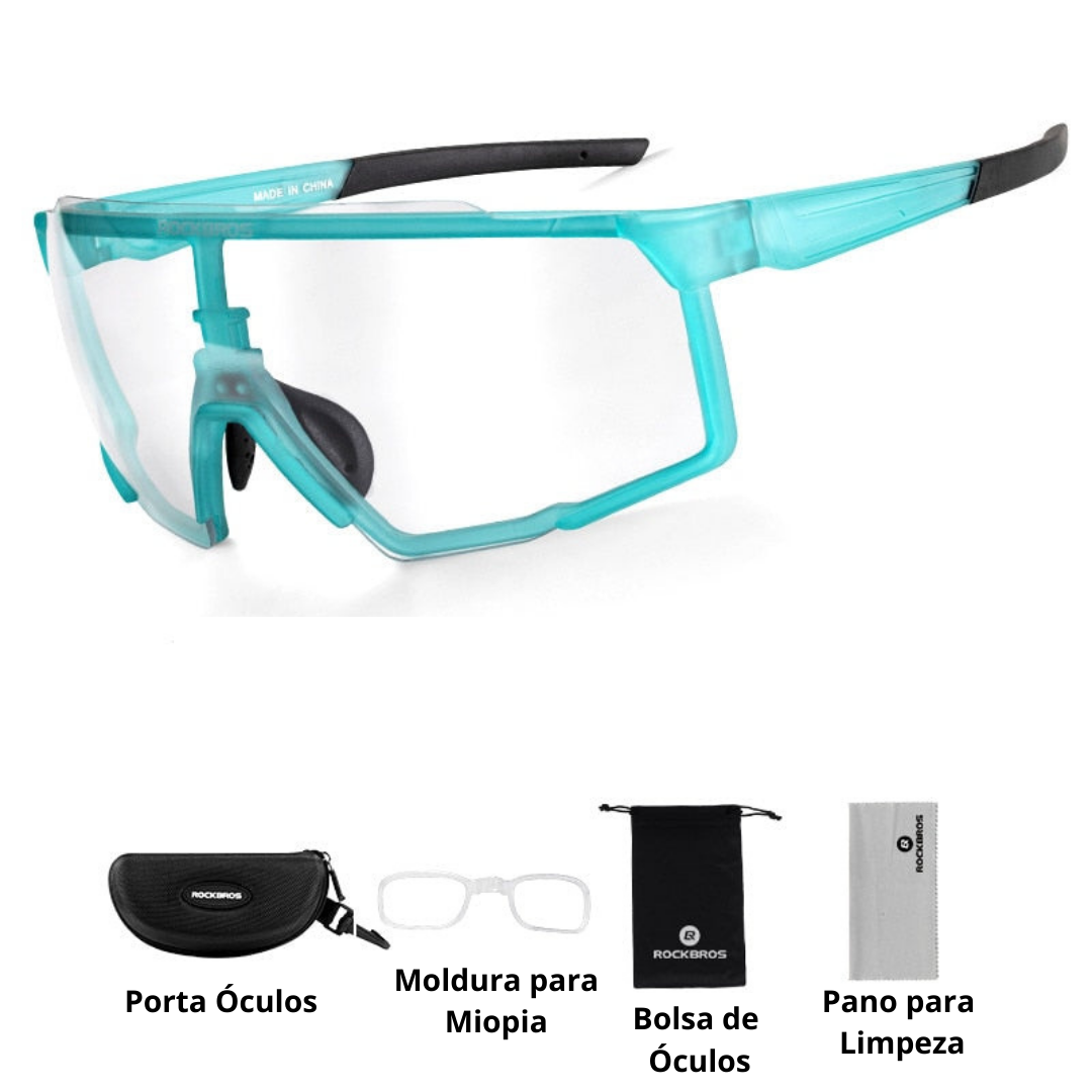Óculos Ciclismo com Proteção Solar UV 50+400 Masculino Sofisticado/Feminino Elegante RockBros