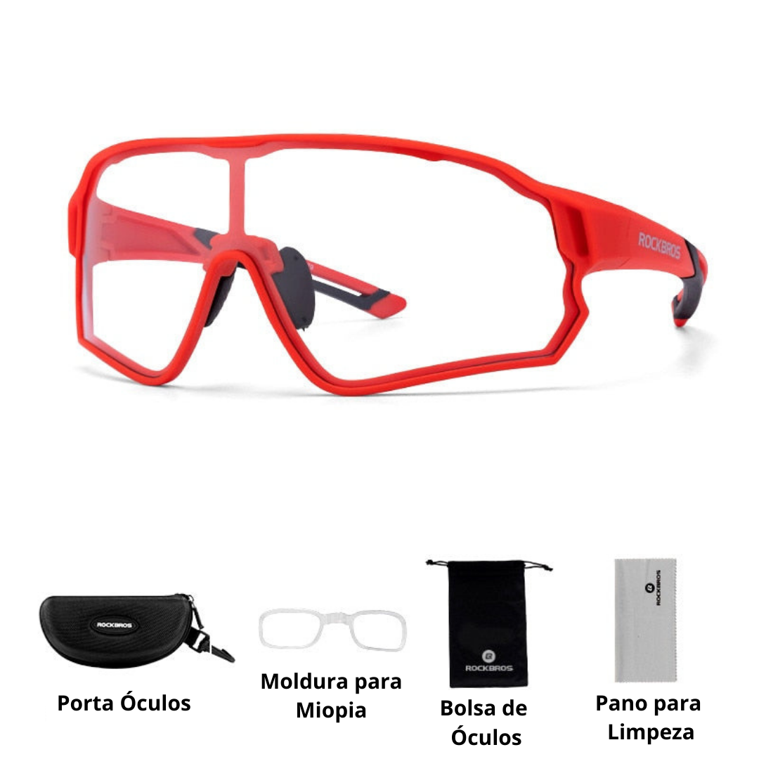 Óculos Ciclismo com Proteção Solar UV 50+400 Masculino Sofisticado/Feminino Elegante RockBros
