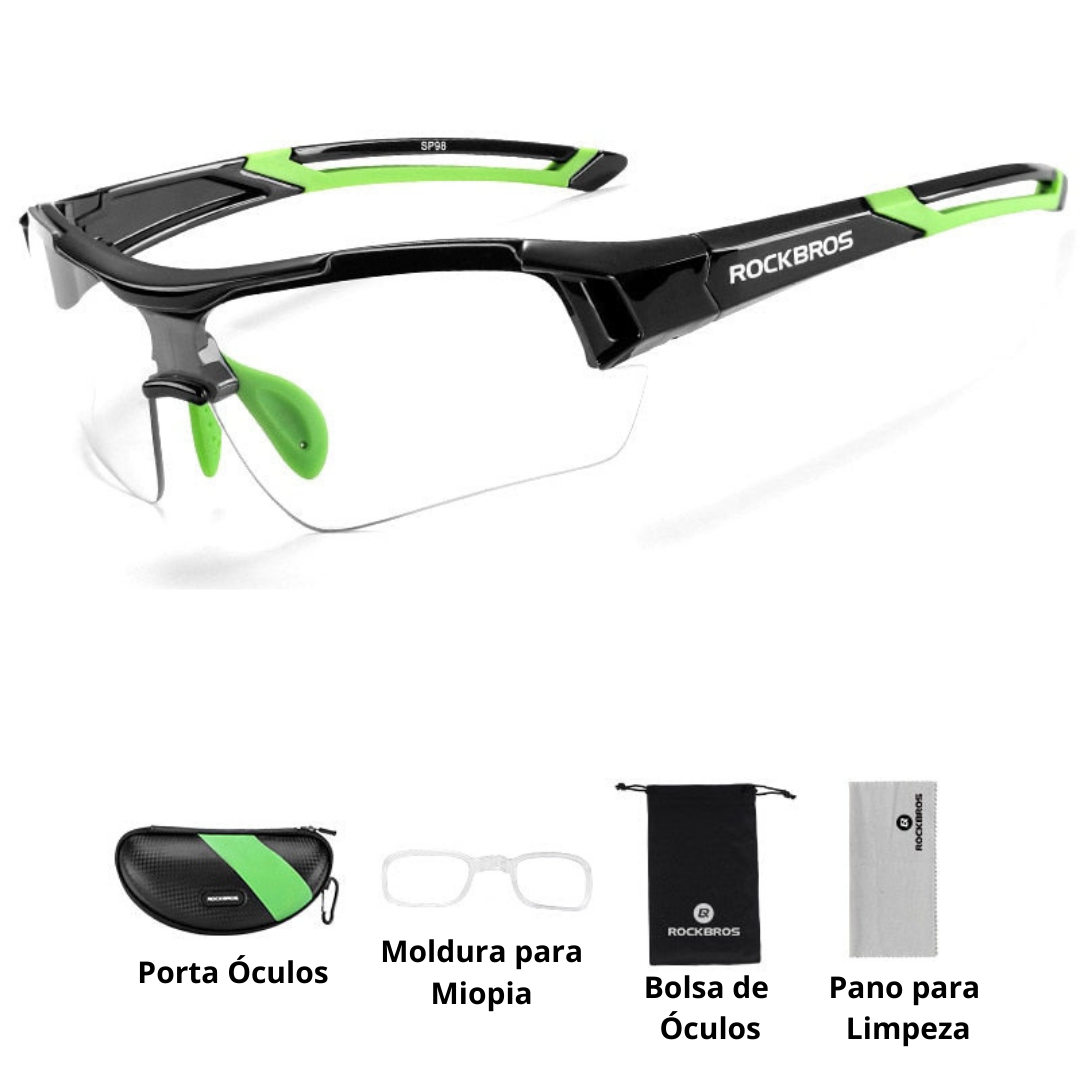 Óculos Ciclismo com Proteção Solar UV 50+400 Masculino Sofisticado/Feminino Elegante RockBros