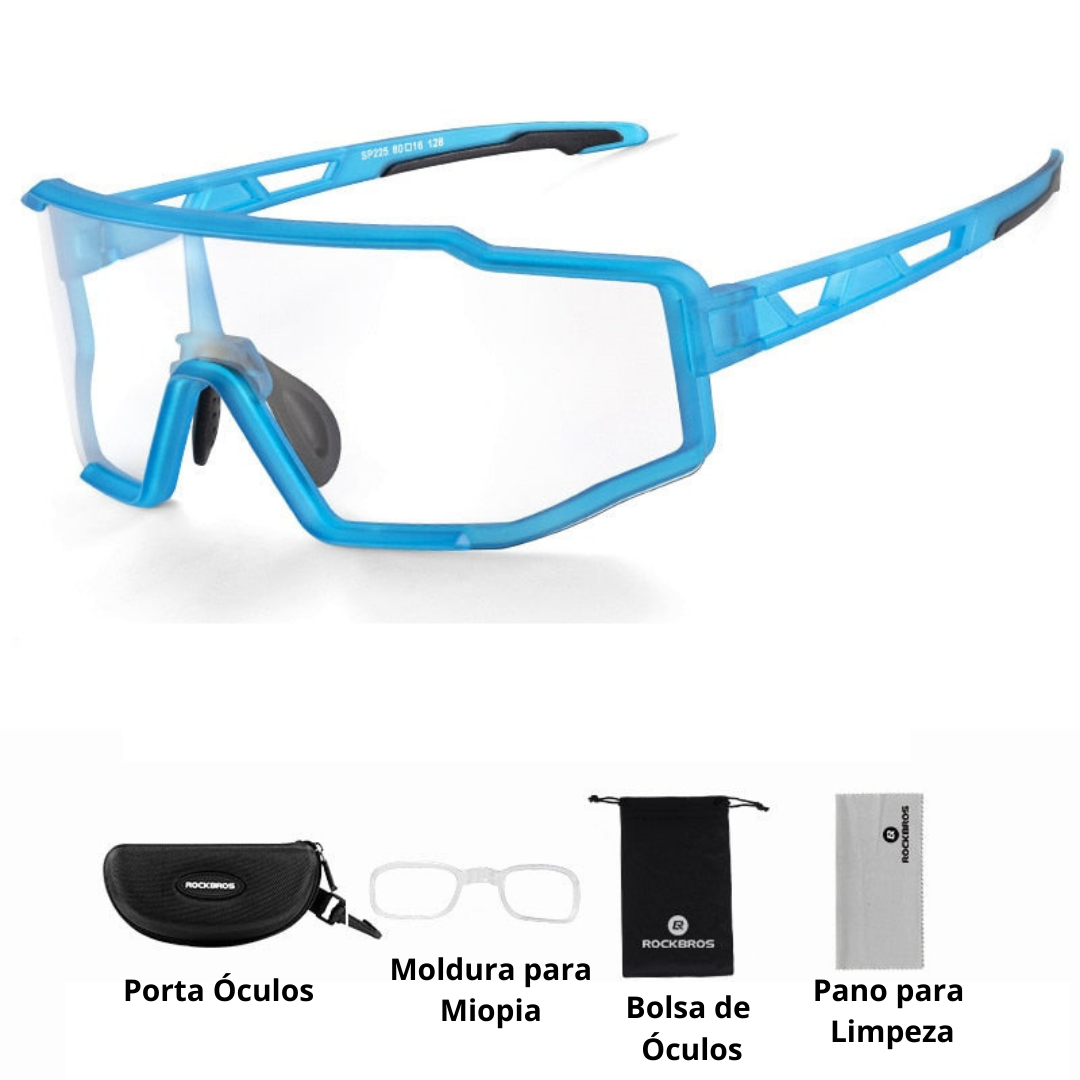 Óculos Ciclismo com Proteção Solar UV 50+400 Masculino Sofisticado/Feminino Elegante RockBros