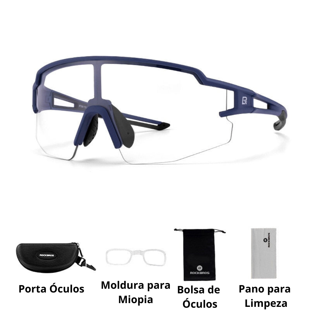 Óculos Ciclismo com Proteção Solar UV 50+400 Masculino Sofisticado/Feminino Elegante RockBros