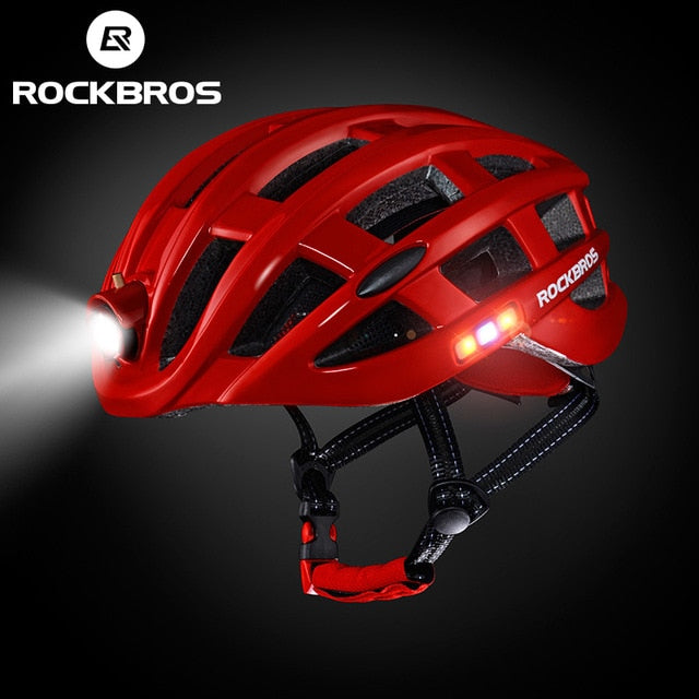 Capacete Ciclismo com Lanterna Profissional Masculino Sofisticado/Feminino Elegante RockBros