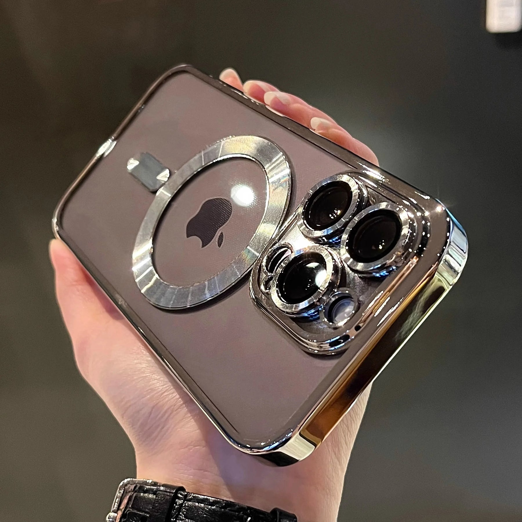 Capa Magnética MagSafe Luxo para iPhone 11-16 Pro Max – Silicone à Prova de Choque