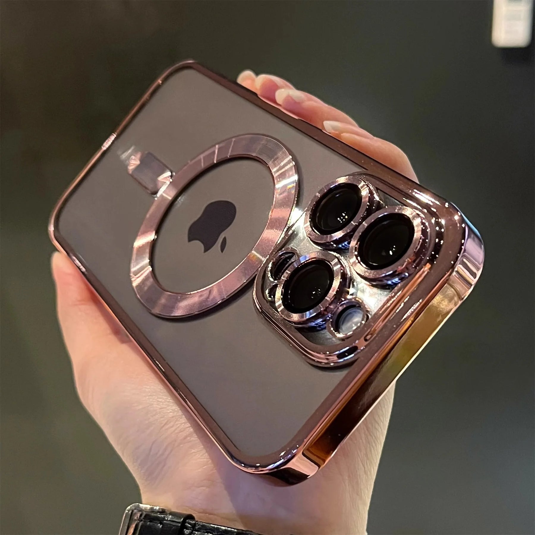 Capa Magnética MagSafe Luxo para iPhone 11-16 Pro Max – Silicone à Prova de Choque