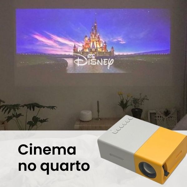 Mini Projetor Portátil 1080P – Full HD com Alta Definição