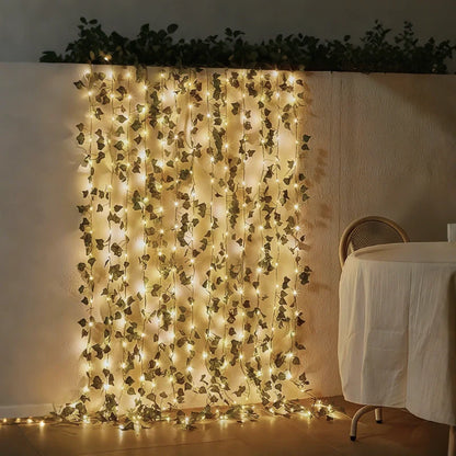 Botanical garland with lights