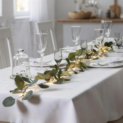 Botanical garland with lights