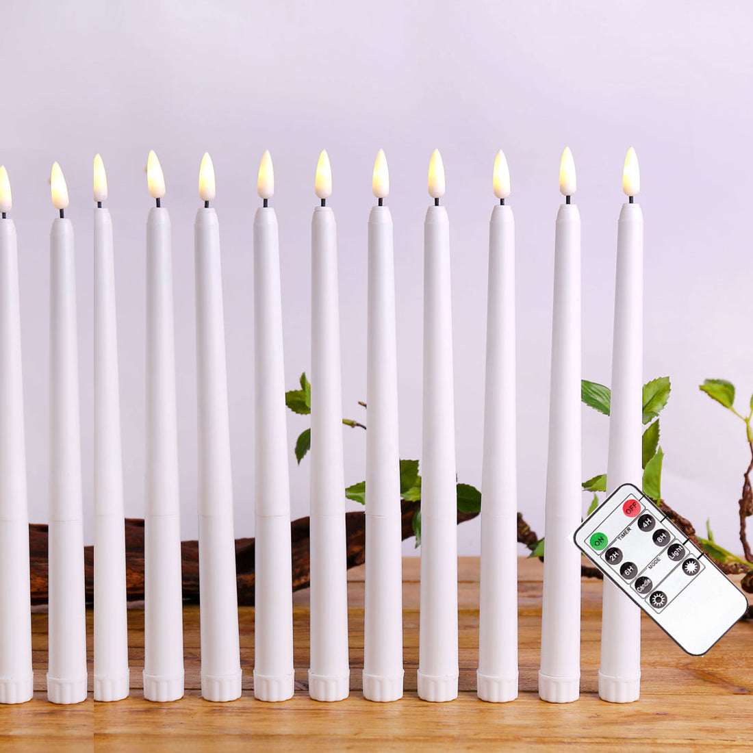 Flameless candles for candlestick
