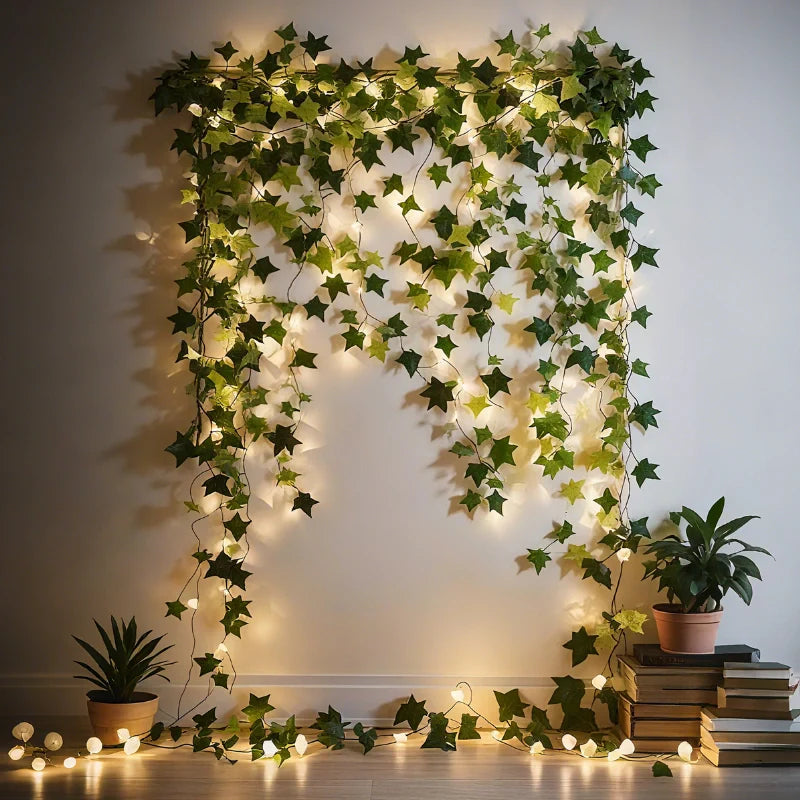 Botanical garland with lights