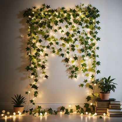 Botanical garland with lights