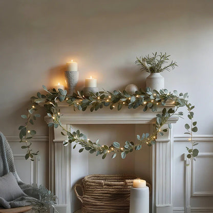 Botanical garland with lights