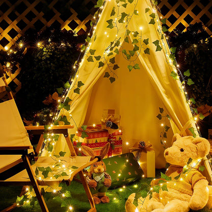 Botanical garland with lights