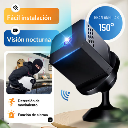 Mini câmera com visão grande angular e detecção de movimento®