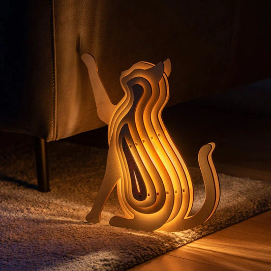 WildCraft™ Wooden Lamp with Animals
