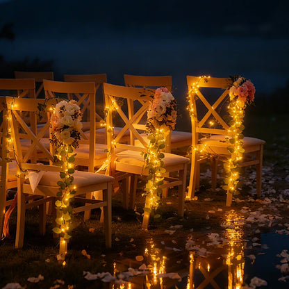 Botanical garland with lights