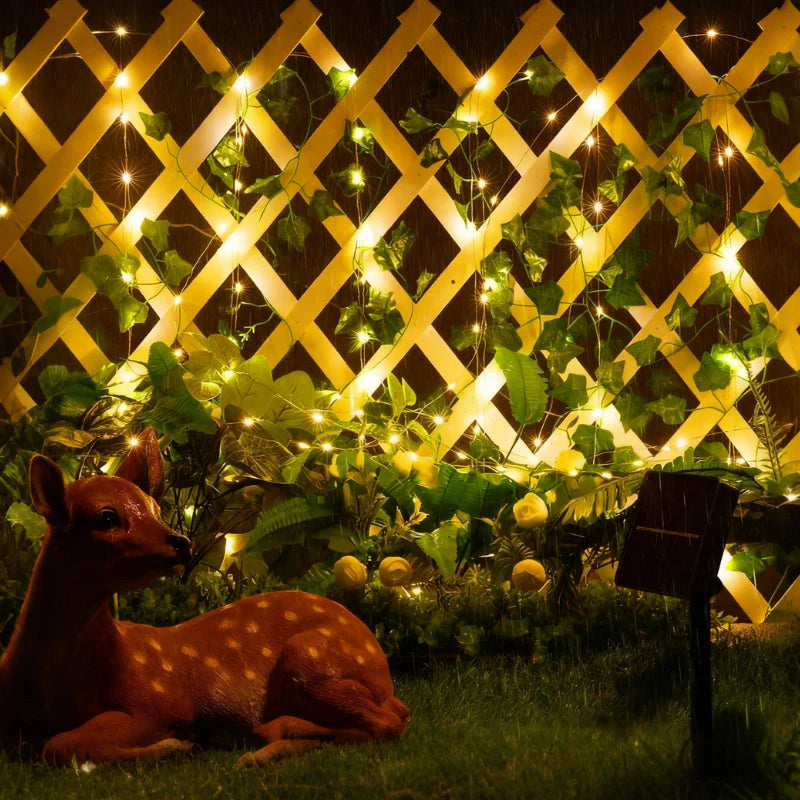 Botanical garland with lights