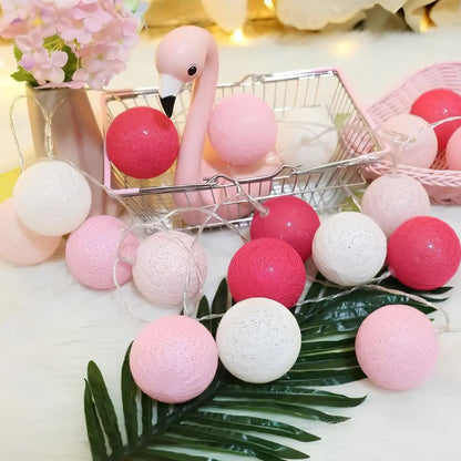 Guirnalda de bolas de algodón