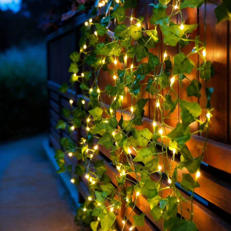 Botanical garland with lights