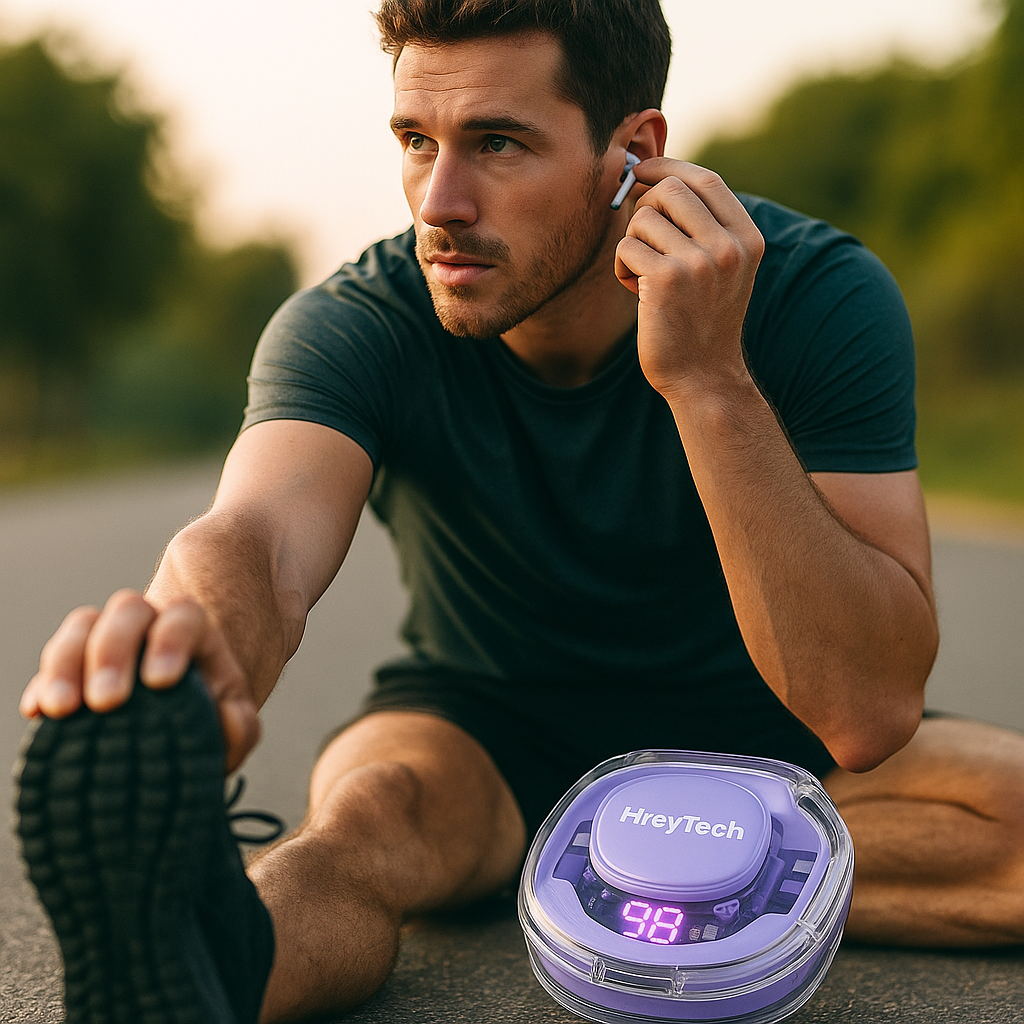 Hreytech T2 Transparante Bluetooth Oordopjes – HIFI Geluid & LED Display