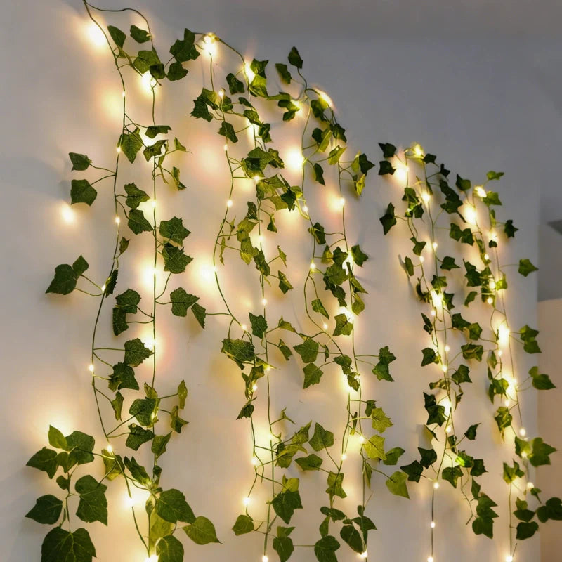 Botanical garland with lights