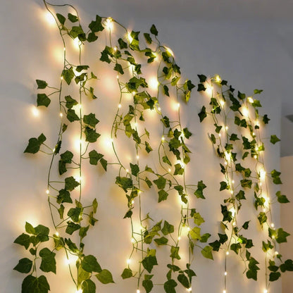 Botanical garland with lights