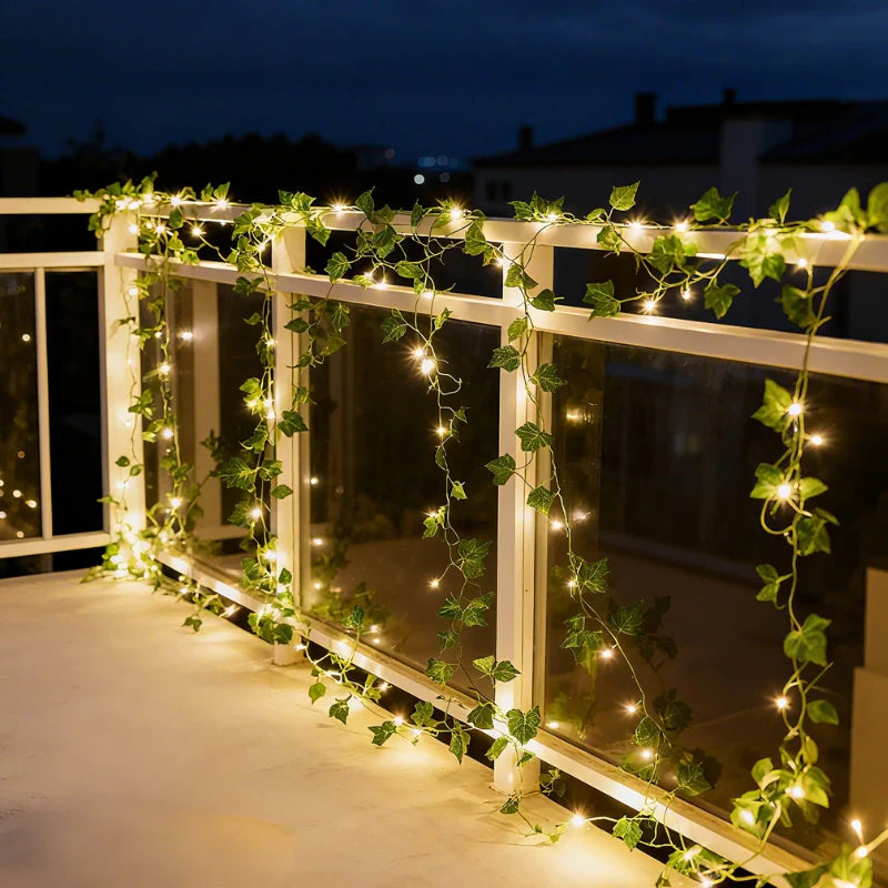 Botanical garland with lights