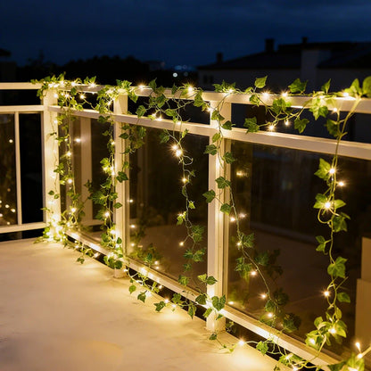 Botanical garland with lights