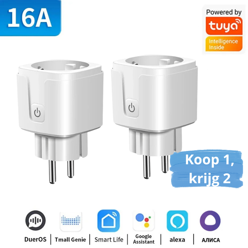 Koop er één, krijg er één gratis: TUYA TNCE Smart Plug met WiFi/Zigbee – 16A/20A Energiemeter