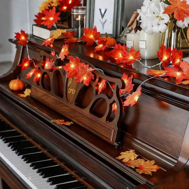 Botanical garland with lights