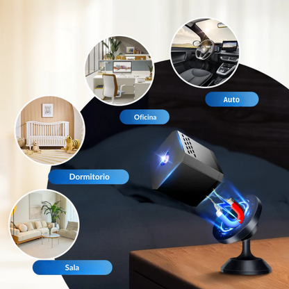 Mini câmera com visão grande angular e detecção de movimento®