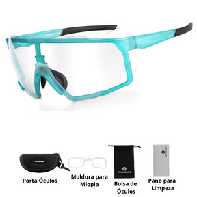 Óculos Ciclismo com Proteção Solar UV 50+400 Masculino Sofisticado/Feminino Elegante RockBros