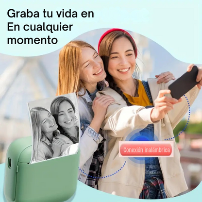 Impressora portátil recarregável com impressão multifuncional 