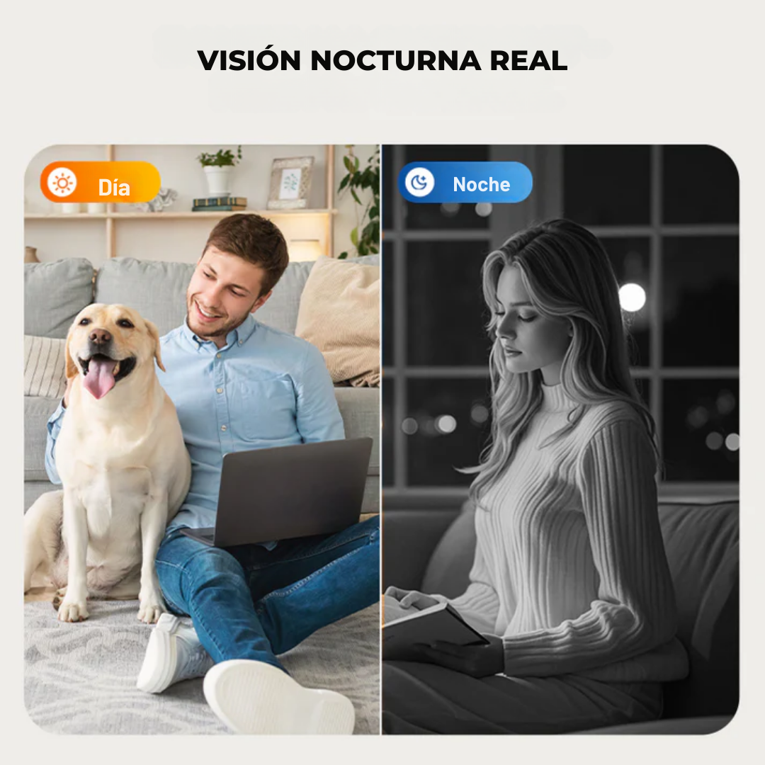 Mini câmera com visão grande angular e detecção de movimento®