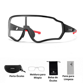 Óculos Ciclismo com Proteção Solar UV 50+400 Masculino Sofisticado/Feminino Elegante RockBros