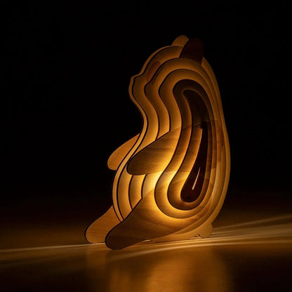 Luminária de madeira WildCraft™ com animais