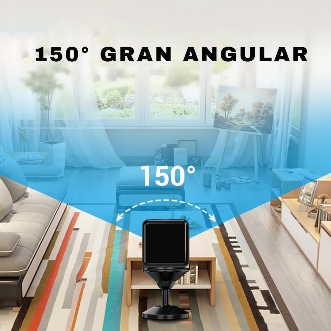 Mini câmera com visão grande angular e detecção de movimento®