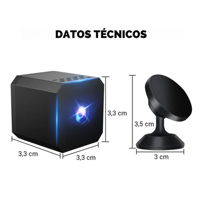Mini câmera com visão grande angular e detecção de movimento®