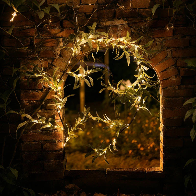 Botanical garland with lights