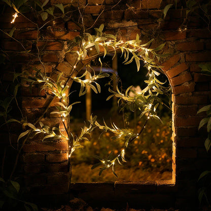 Botanical garland with lights