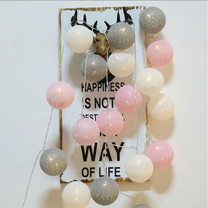 Guirnalda de bolas de algodón