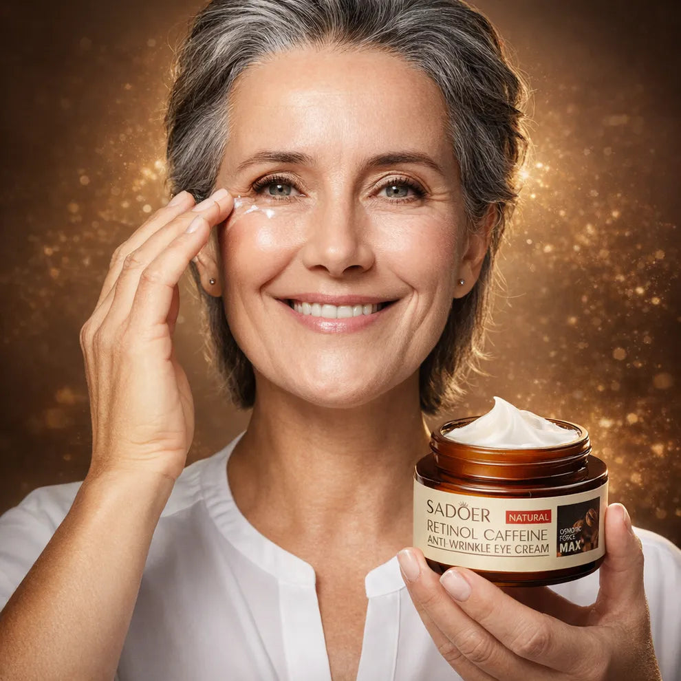 Eye Contour Cream with Caffeine and Retinol – Reduces Puffiness and Revitalizes 