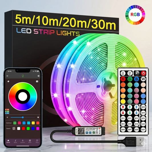 Smart RGB LED Strip with App Control (0.5m–30m)