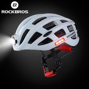 Capacete Ciclismo com Lanterna Profissional Masculino Sofisticado/Feminino Elegante RockBros