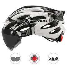 Capacete Ciclismo com Luz Traseira e Viseira Magnética Masculino Sofisticado/Feminino Elegante Cairbull