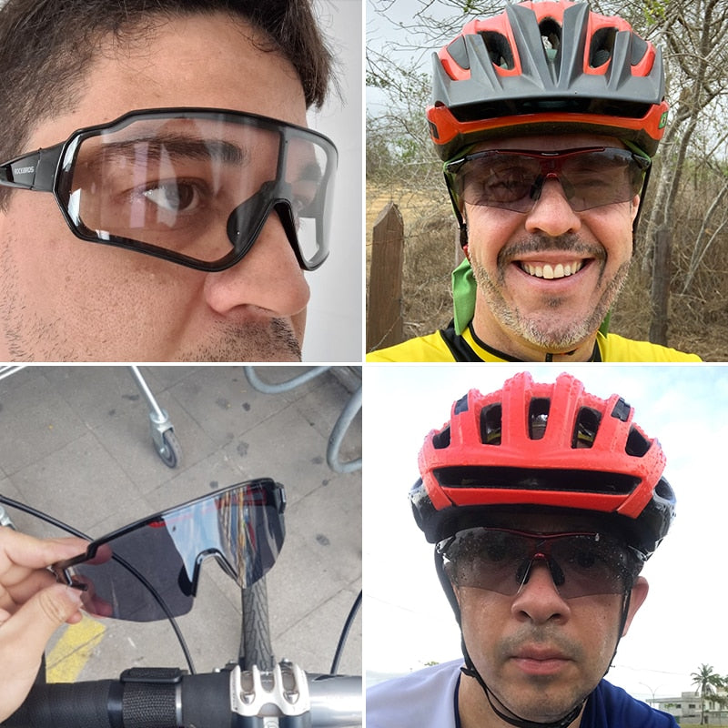 Óculos Ciclismo com Proteção Solar UV 50+400 Masculino Sofisticado/Feminino Elegante RockBros