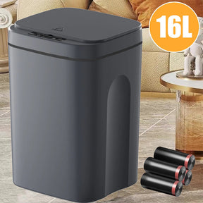 Lixeira Automática 12L/16L com Sensor Inteligente e Recarga USB