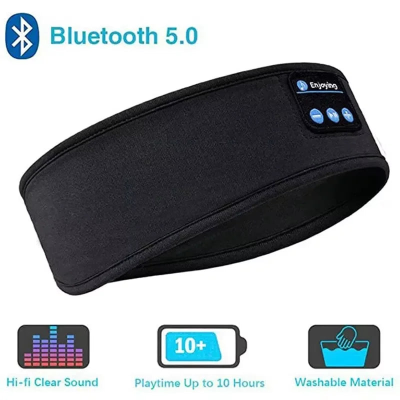 Bluetooth Sport Hoofdband met Slaapmasker – Draadloze Muziek Koptelefoon