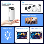 Hreytech Cinemamax Pro 4K Projector – Magcubic HY300 Pro 8K Mini Beamer met Android 14, WiFi 6 & Gratis Ondersteuning