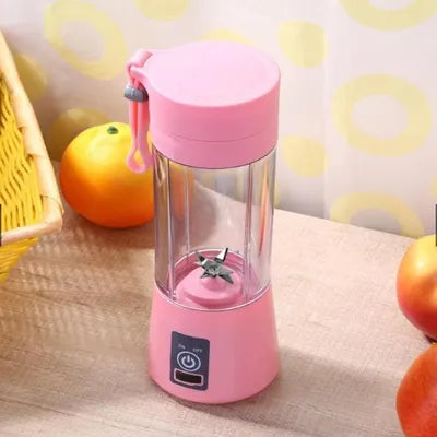 Mini Liquidificador Portátil USB – 6 Lâminas Inox e Recarga Rápida
